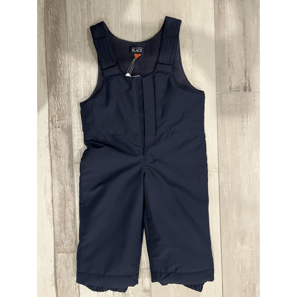 NWT The Children's Place Bib Snow Pants Overalls 18-24Navy Blue Adjustable Strap